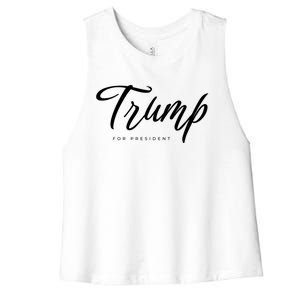 Vote Red Trump For President 2024 Election Funny Gift Women's Racerback Cropped Tank