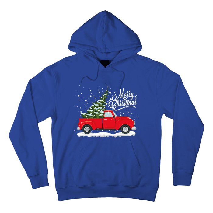 Vintage Red Truck Christmas Tree Cute Gift Hoodie