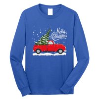 Vintage Red Truck Christmas Tree Cute Gift Long Sleeve Shirt