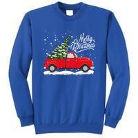 Vintage Red Truck Christmas Tree Cute Gift Sweatshirt