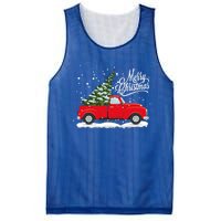 Vintage Red Truck Christmas Tree Cute Gift Mesh Reversible Basketball Jersey Tank