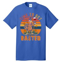 Vintage Retro Time To Get Basted Funny Turkey Ing Wine Gift Tall T-Shirt