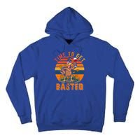 Vintage Retro Time To Get Basted Funny Turkey Ing Wine Gift Tall Hoodie