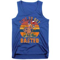 Vintage Retro Time To Get Basted Funny Turkey Ing Wine Gift Tank Top