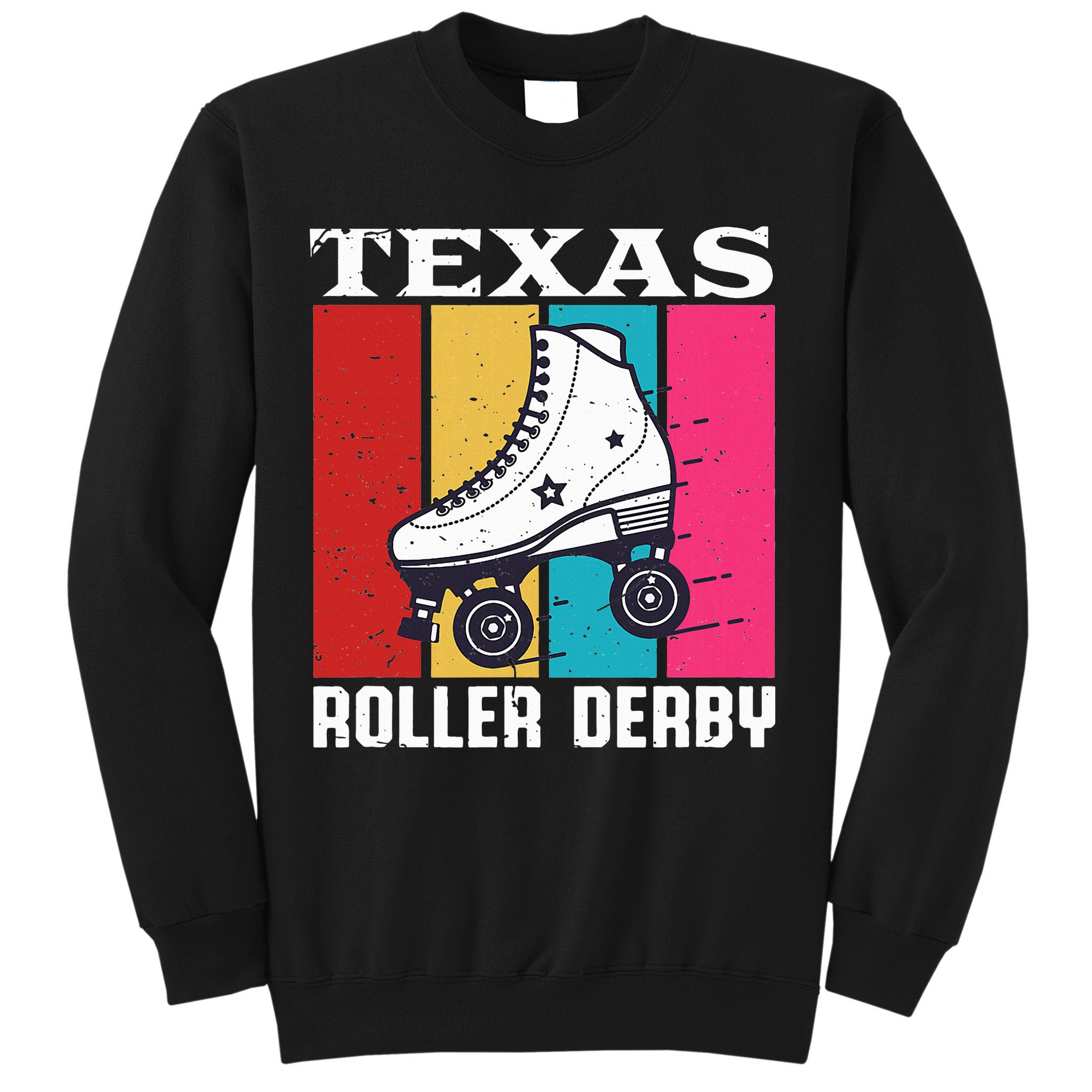 Vintage Retro Texas Roller Derby Women Roller Skating Sweatshirt