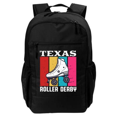 Vintage Retro Texas Roller Derby Women Roller Skating Backpack