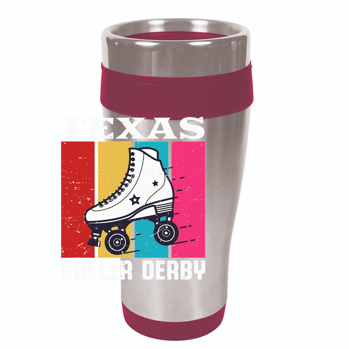 Vintage Retro Texas Roller Derby Women Roller Skating 15oz Campfire Ceramic Mug