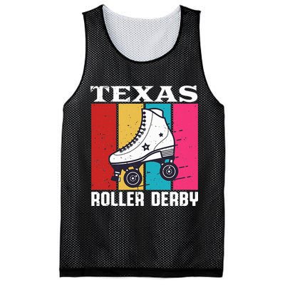 Vintage Retro Texas Roller Derby Women Roller Skating Mesh Reversible Basketball Jersey Tank