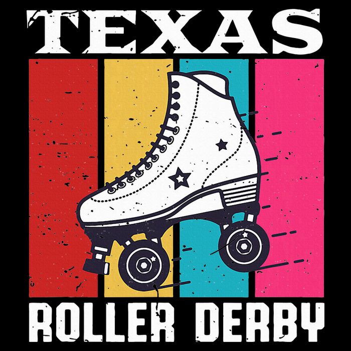 Vintage Retro Texas Roller Derby Women Roller Skating Kids T-Shirt