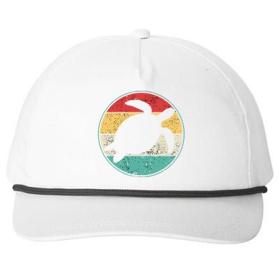 Vintage Retro Turtle Tortoise Water Turtle Marine Biologist Snapback Five-Panel Rope Hat