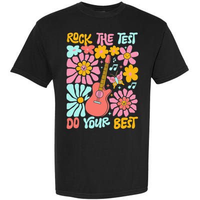 Vintage Rock The Test Funny Test Day For Teachers Garment-Dyed Heavyweight T-Shirt
