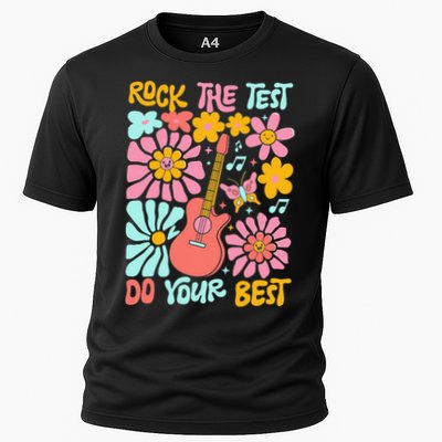 Vintage Rock The Test Funny Test Day For Teachers Performance Shirt