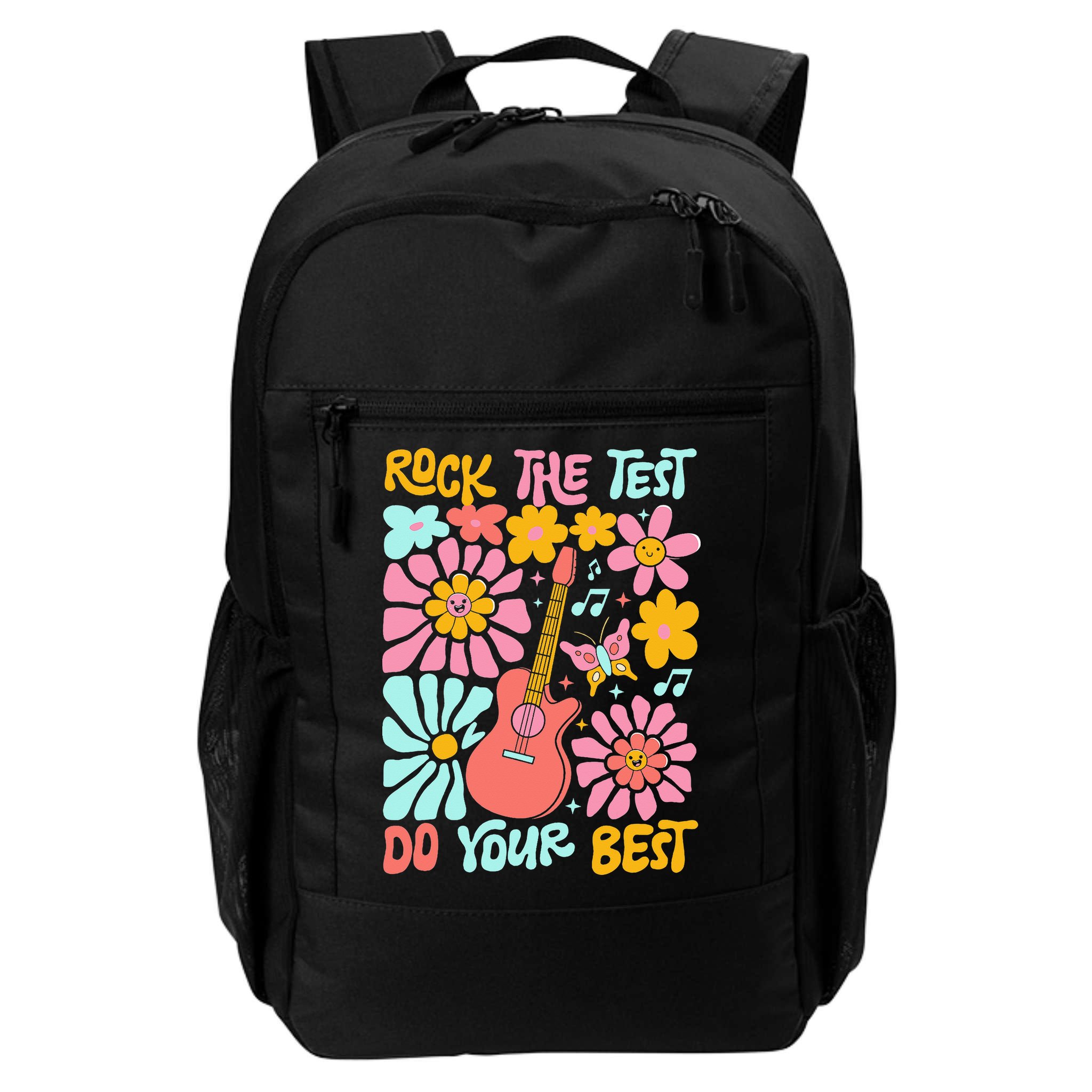 Vintage Rock The Test Funny Test Day For Teachers Backpack