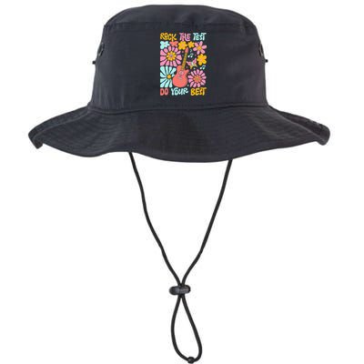 Vintage Rock The Test Funny Test Day For Teachers Bucket Hat