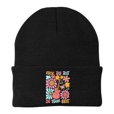 Vintage Rock The Test Funny Test Day For Teachers Beanie