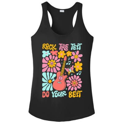 Vintage Rock The Test Funny Test Day For Teachers Ladies PosiCharge Competitor Racerback Tank