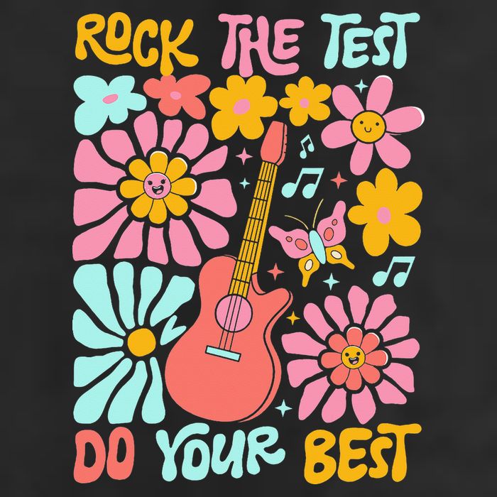 Vintage Rock The Test Funny Test Day For Teachers Hat