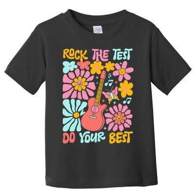 Vintage Rock The Test Funny Test Day For Teachers Toddler T-Shirt