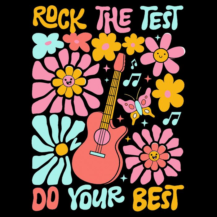 Vintage Rock The Test Funny Test Day For Teachers Toddler T-Shirt