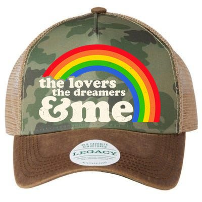 Vintage Retro The Lover The Dreamer And Me Rainbow Legacy Tie Dye Trucker Hat