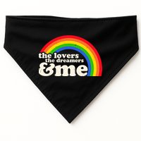 Vintage Retro The Lover The Dreamer And Me Rainbow USA-Made Doggie Bandana