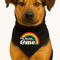 Vintage Retro The Lover The Dreamer And Me Rainbow USA-Made Doggie Bandana