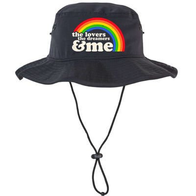 Vintage Retro The Lover The Dreamer And Me Rainbow Bucket Hat