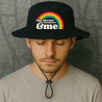 Vintage Retro The Lover The Dreamer And Me Rainbow Bucket Hat