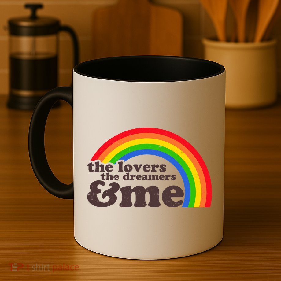 Vintage Retro The Lover The Dreamer And Me Rainbow Mug