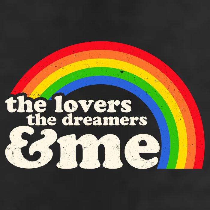 Vintage Retro The Lover The Dreamer And Me Rainbow Beanie