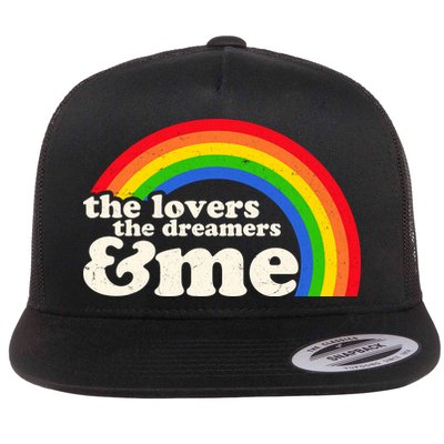 Vintage Retro The Lover The Dreamer And Me Rainbow Flatbill Hat
