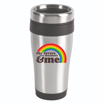 Vintage Retro The Lover The Dreamer And Me Rainbow 16oz Travel Tumbler