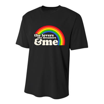 Vintage Retro The Lover The Dreamer And Me Rainbow Youth Performance Sprint T-Shirt