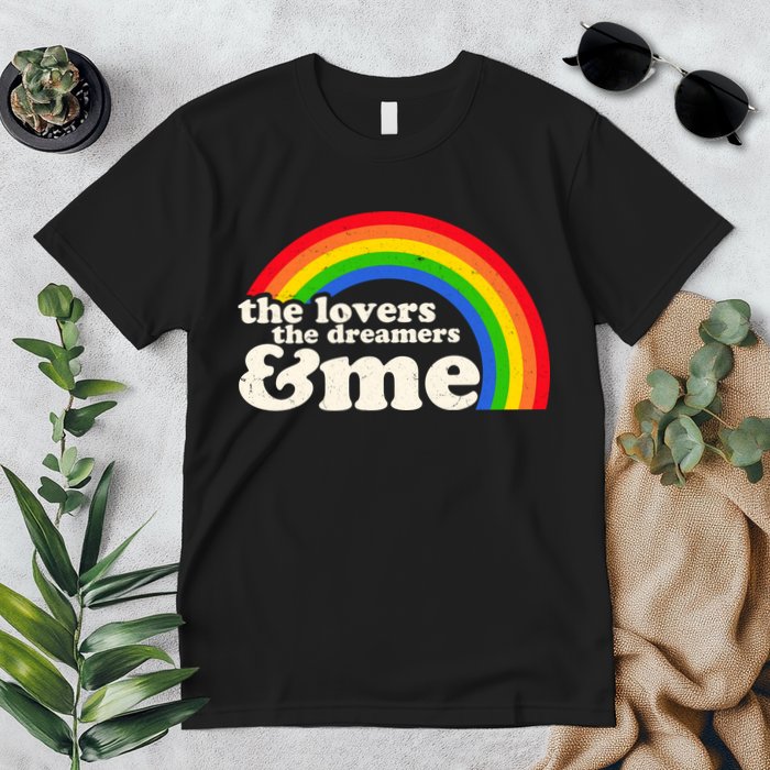 Vintage Retro The Lover The Dreamer And Me Rainbow Premium T-Shirt