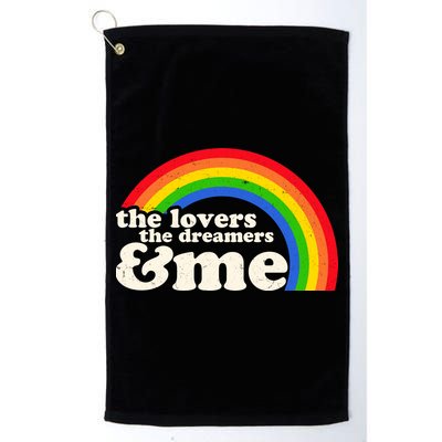 Vintage Retro The Lover The Dreamer And Me Rainbow Golf Towel