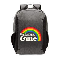 Vintage Retro The Lover The Dreamer And Me Rainbow Vector Backpack