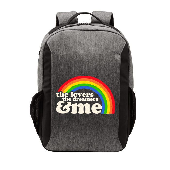 Vintage Retro The Lover The Dreamer And Me Rainbow Vector Backpack