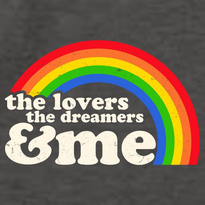 Vintage Retro The Lover The Dreamer And Me Rainbow Vector Backpack