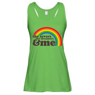 Vintage Retro The Lover The Dreamer And Me Rainbow Ladies Essential Flowy Tank