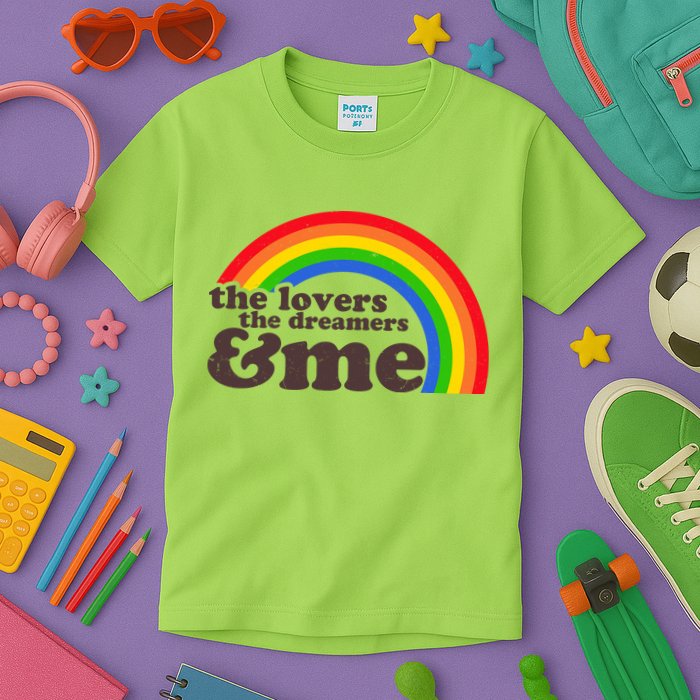 Vintage Retro The Lover The Dreamer And Me Rainbow Kids T-Shirt