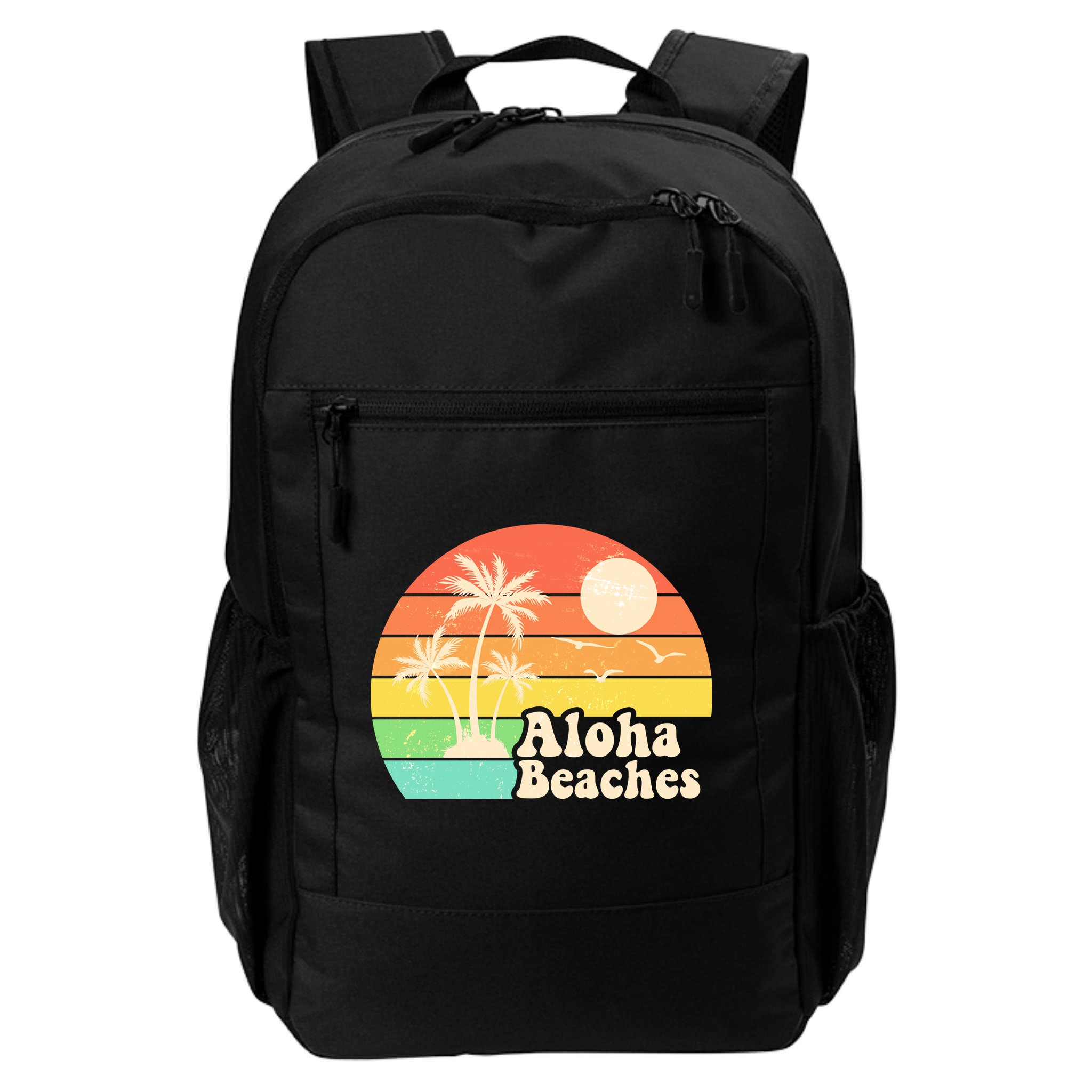 Vintage Retro Tropical Aloha Beahes Backpack