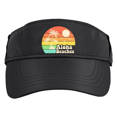 Vintage Retro Tropical Aloha Beahes Adult Drive Performance Visor