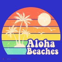 Vintage Retro Tropical Aloha Beahes Tall T-Shirt