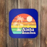 Vintage Retro Tropical Aloha Beahes Coaster