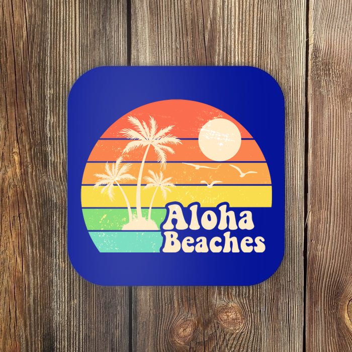 Vintage Retro Tropical Aloha Beahes Coaster