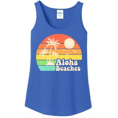 Vintage Retro Tropical Aloha Beahes Ladies Essential Tank