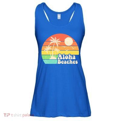 Vintage Retro Tropical Aloha Beahes Ladies Essential Flowy Tank