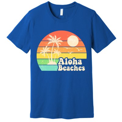 Vintage Retro Tropical Aloha Beahes Premium T-Shirt