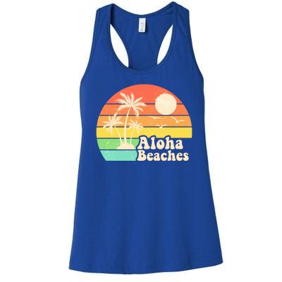 Vintage Retro Tropical Aloha Beahes Women's Racerback Tank