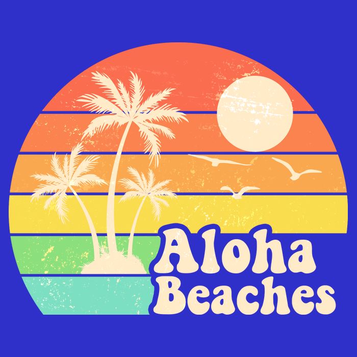 Vintage Retro Tropical Aloha Beahes Womens Tank Top